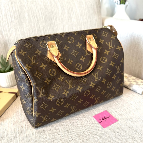 Louis Vuitton Speedy 30 Monogram Canvas Satchel Bag - Picture 1 of 16
